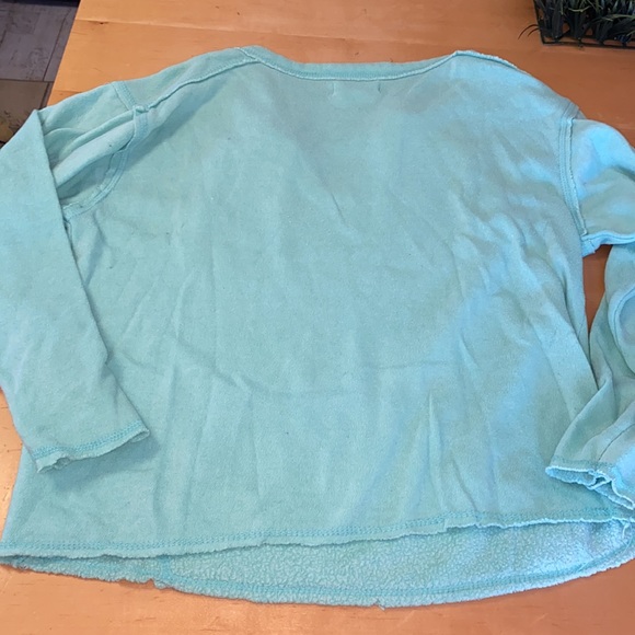 Adorable Teal Distressed Sweatshirt - Picture 5 of 5